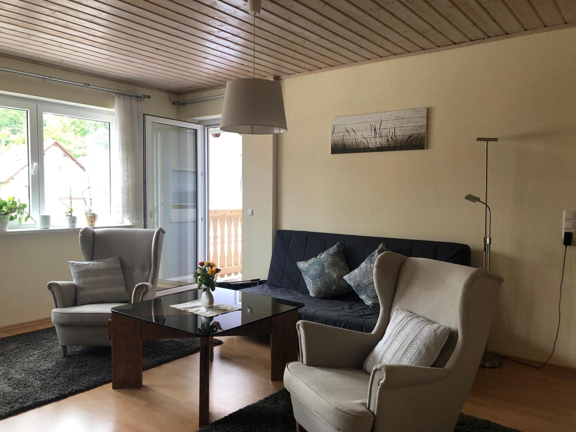 Ferienwohnung Am Gruenen Band Hellingen Exteriör bild